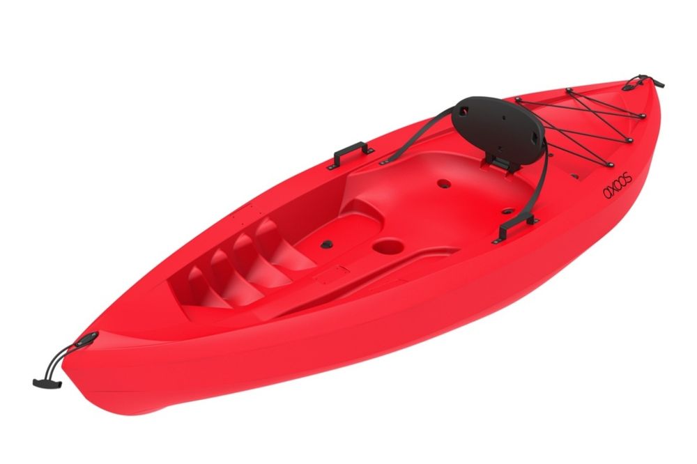 Caiac pentru pescuit Sit on Top, Axoos, 2,44 metri lungime, rosu