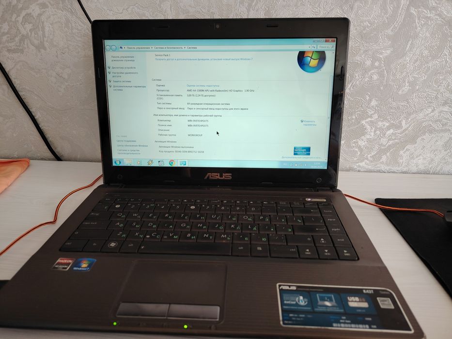 Ноутбук Asus windows 7