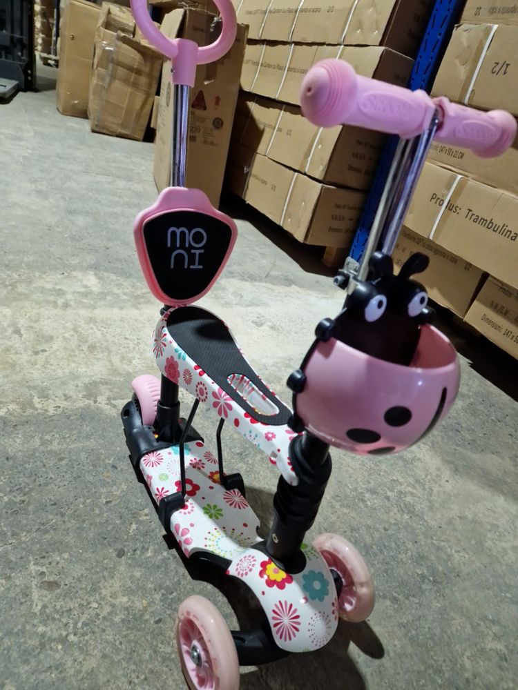 Trotineta evolutiva Moni Scooter 3 in 1 Lollipop Pink