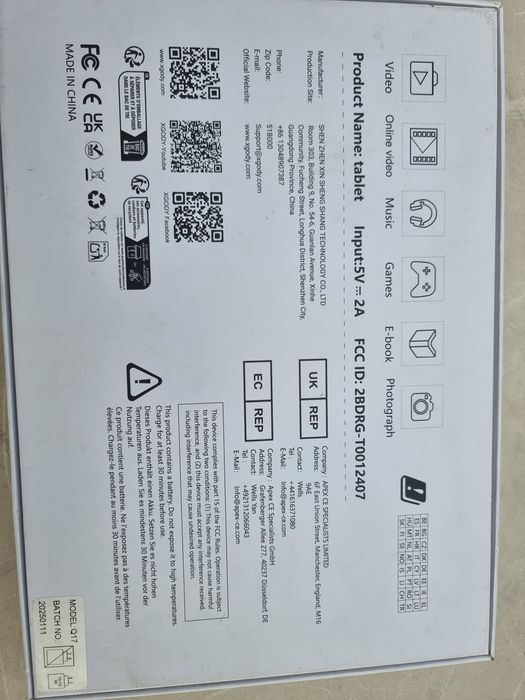 De piese tableta  xgody Q17