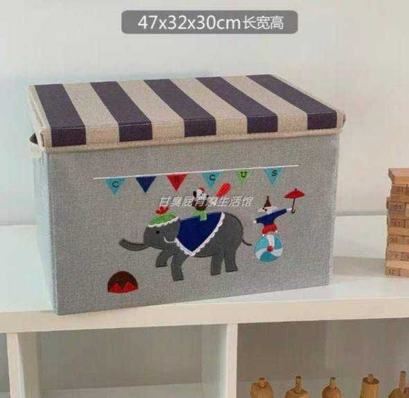 Корзина для игрушек с крышкой