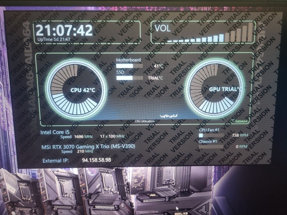 Игровой компьютер с Core i5 14400f и RTX 3070 MSI Gaming X Trio