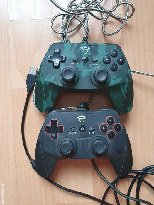 Vând 2 controllere gaming pentru PS3 și PC funcționale 100%