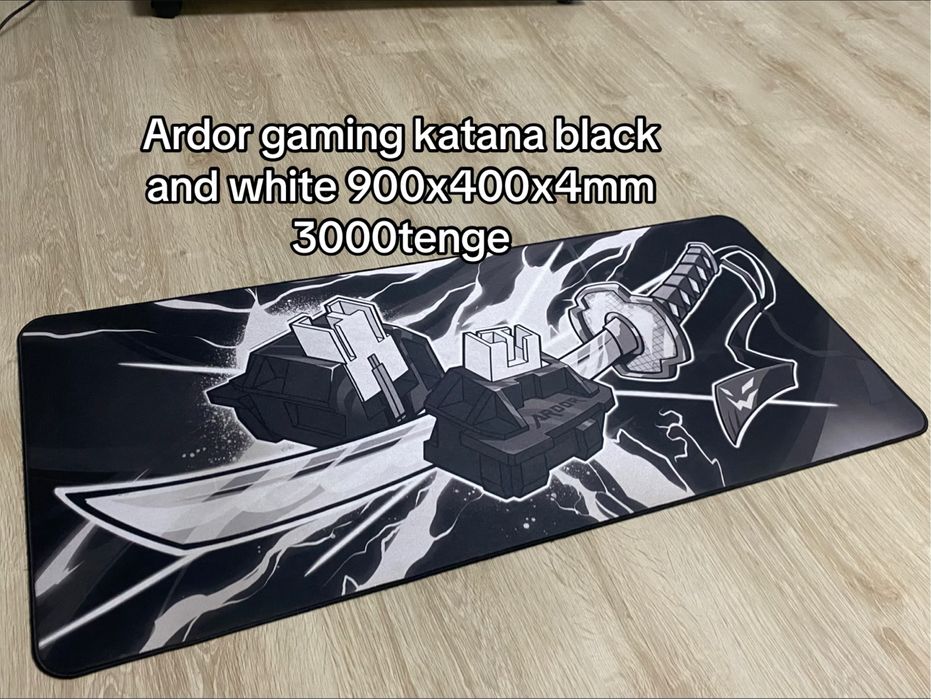 Ardor gaming katana black & white 900x400x4