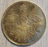 Moneda aur 25 lei 1906 Carol I