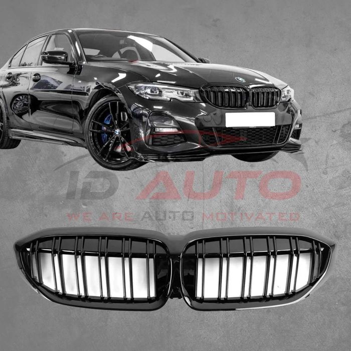 Бъбреци Решетки за BMW G20 G21, БМВ 3 серия г20 г21 Двойни Черен Гланц