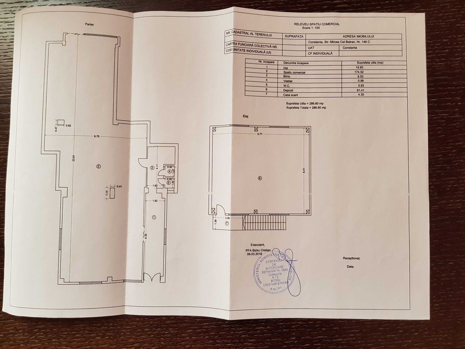 Spatiu comercial de vanzare 287 mp in complex Tomis 2