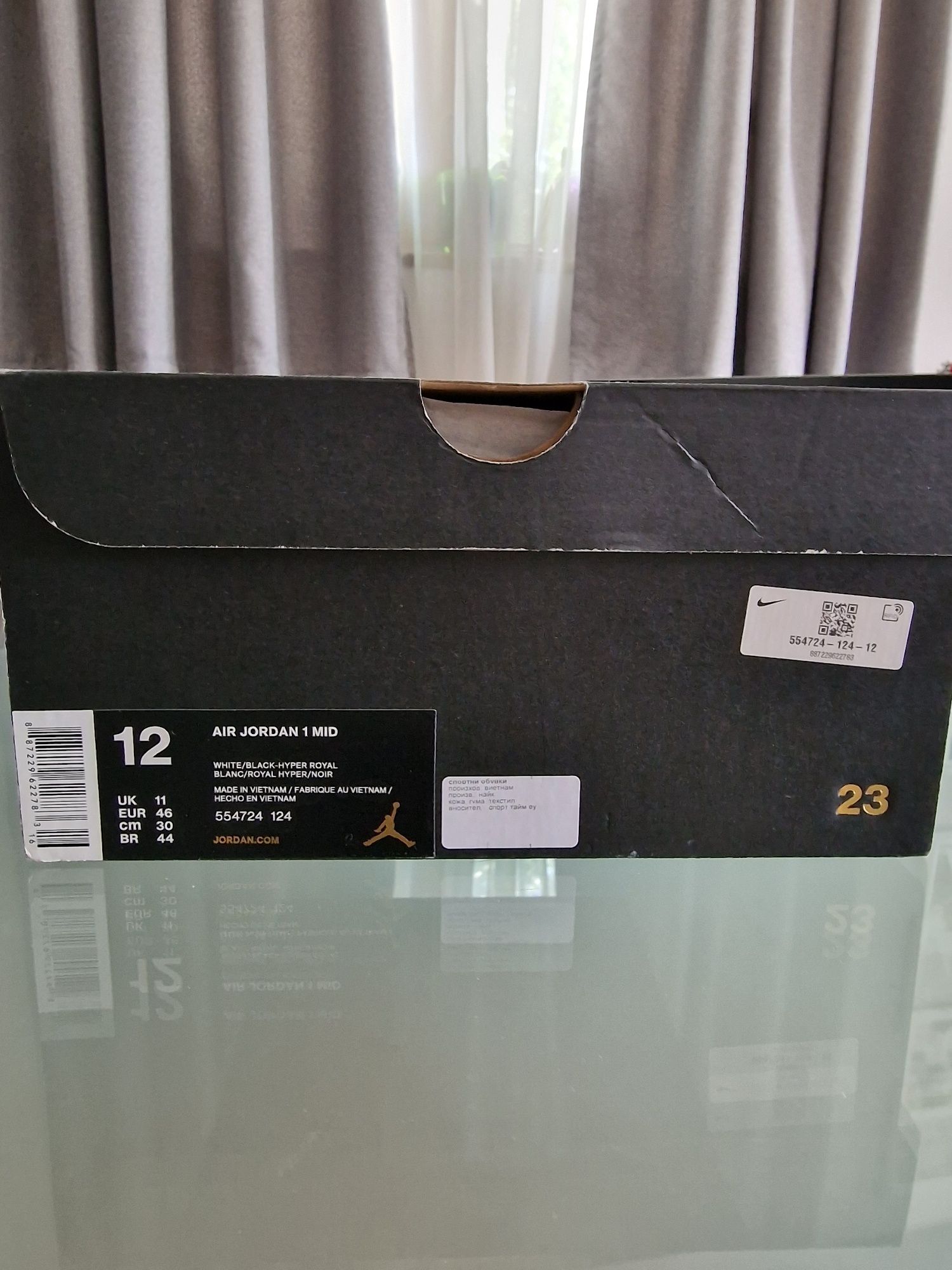 AIR Jordan 1 Mid - White/Black-Hyper Royal