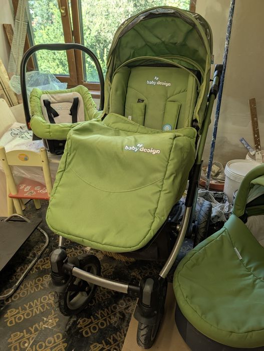 Голям комплект бебешка количка Baby Design 3в1 LUPO + подаръци
