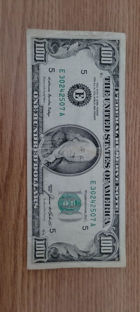 Bancnotă 100 dolari 1985 pentru colecționari