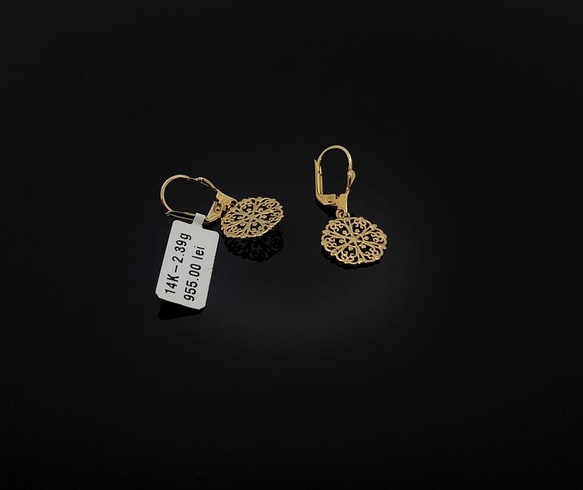 Bijuteria Royal cercei din aur 14k 2.39 gr