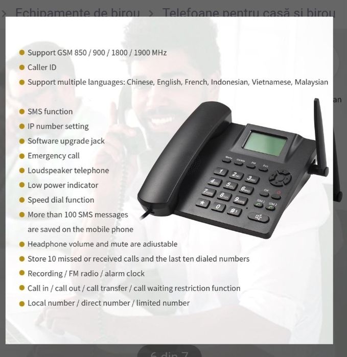 Telefin fix fara cablu NOU