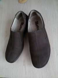 Женские коричневые замшевые туфли фирмы "24 comfort shoes" 39 размер