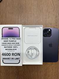 AMANET NO LIMIT : iPhone 14 Pro Max Deep Purple 128GB Ca Nou Garantie