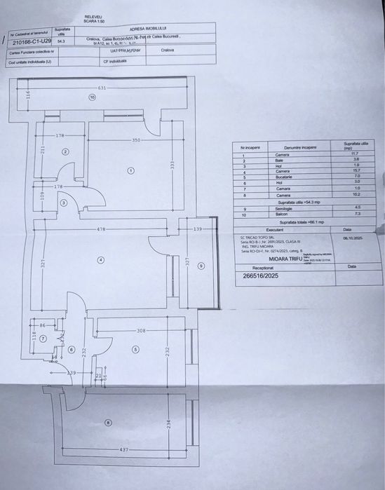 Apartament 3 camere mc la scoala nr 21