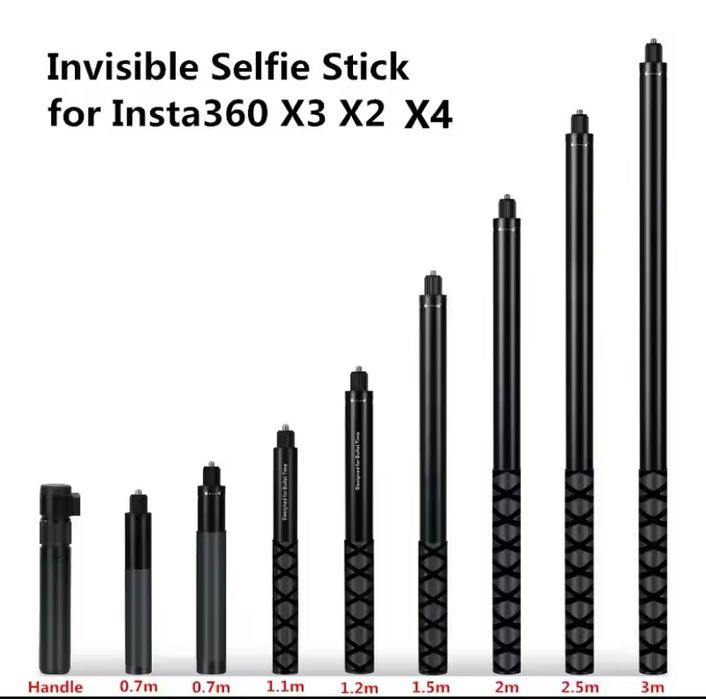 Selfie stick tripod 1,2m insta360 gopro action camera