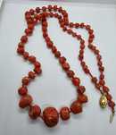 Colier coral roau sicilian inchizatoare aur 18k