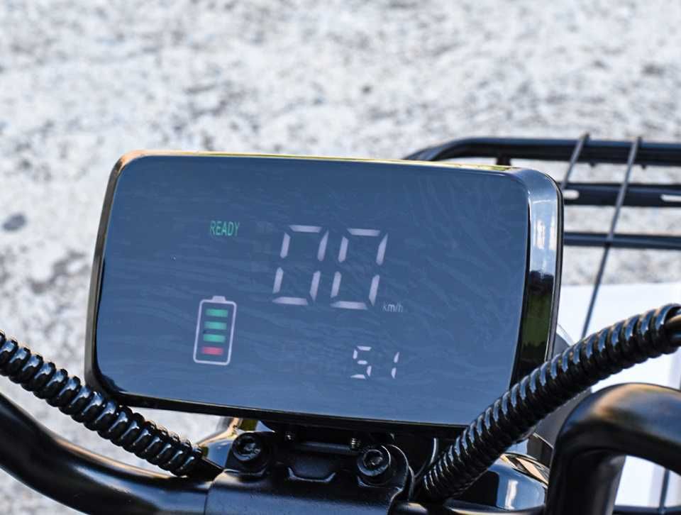 Електрическа триколка Pudding 1800W-48V-20Ah-Червена
