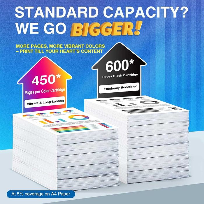 Мастилени касети Paeolos 62XL, черна и цветна, за HP Envy и OfficeJet