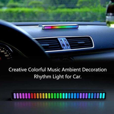 RGB светодиодна лента ритъмна светлина,32-битов индикатор  музика