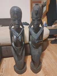 2 Африкански дървени статуетки и 1 от Бали