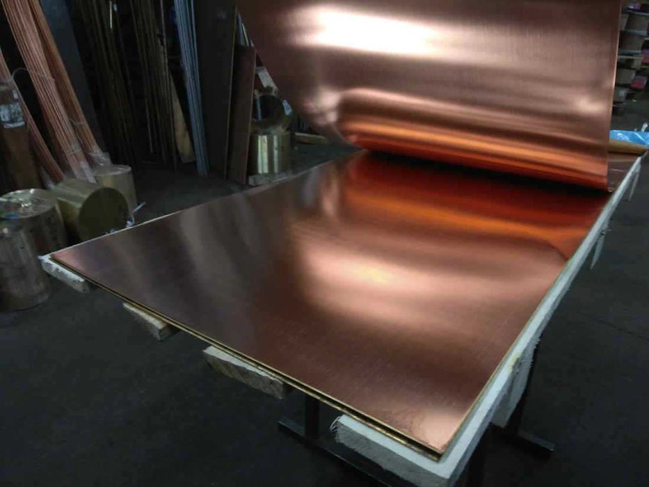 Медный лист, медная лента толщина от 0,1мм