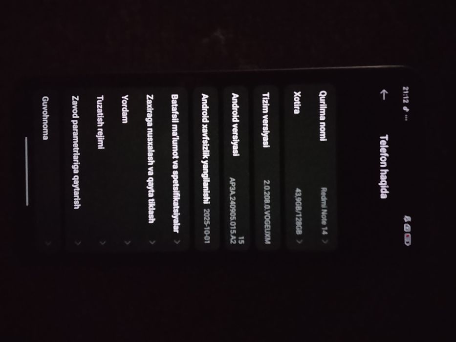 Redmi Note 14 kafolati bilan