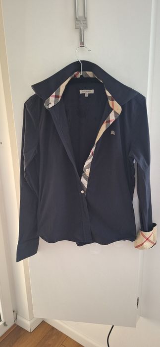 Дамска риза BURBERRY, М р-р, тъмно синя, с лого