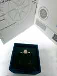 Inel cu diamant natural Smarald 0,45 Ct