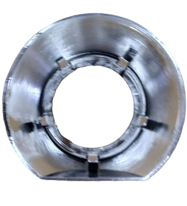 Капачка за лупа 3" полукръгла с място за ангелски очи D 13cm Хром №396