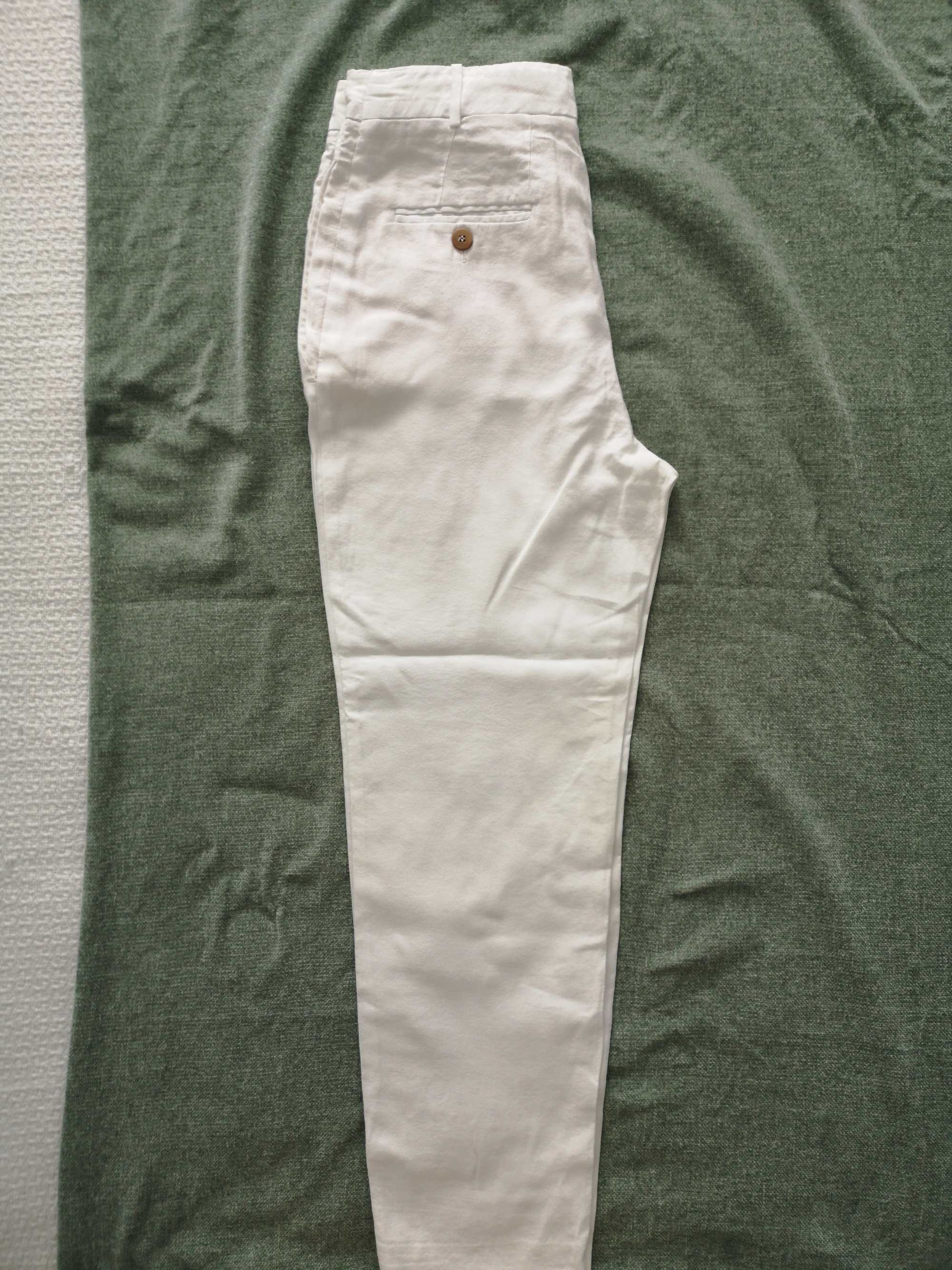 Pantaloni albi vascoza xs