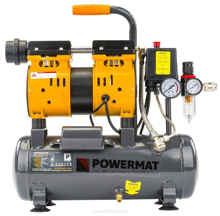 Compresor fara ulei silentios , 6L / 750W X 1 , 150l/m PM1282