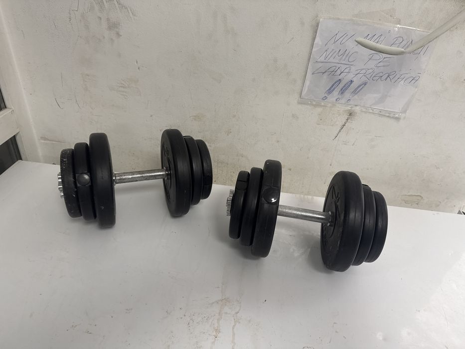 Gantere noi Germany set 20 kg. Ambele, 10 kg+10 kg=20 kg, pret 200 lei