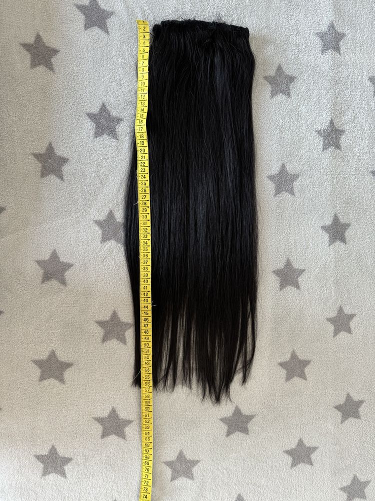 Естествена коса Elan- черна, 56см