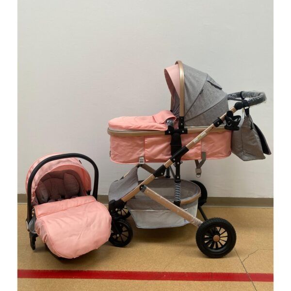 Carucior 3 in 1 transformabil, cadrul aluminiu cu suspensii 0-36 luni