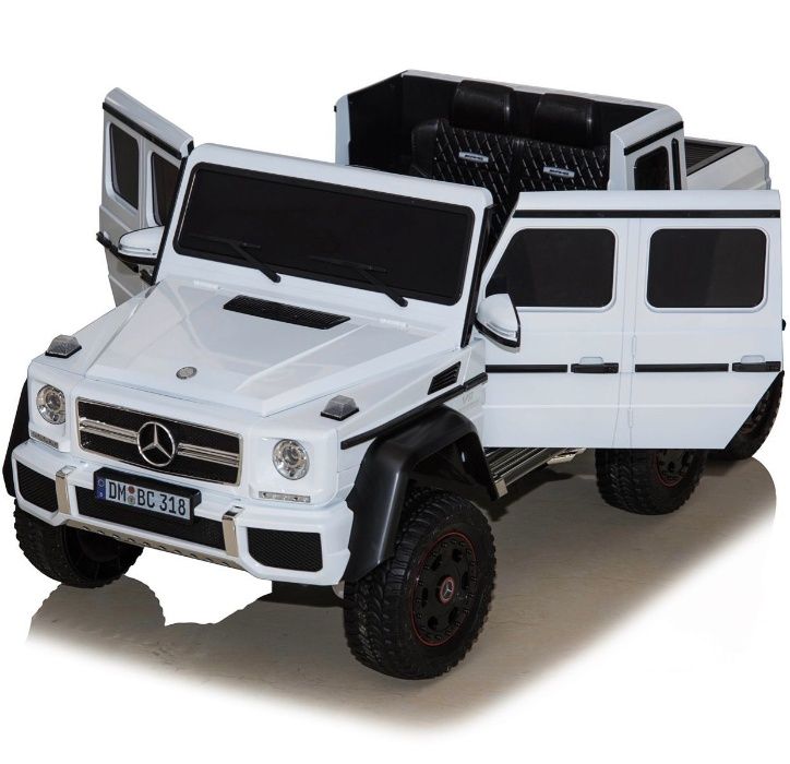 Masina electrica Mercedes G63 6x6 Premium cu 4 motoare #Alb