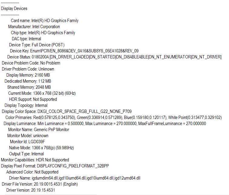Laptop DELL Inspiron 3537