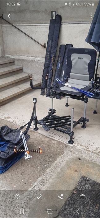 Scaun, platformă și accesorii pescuit