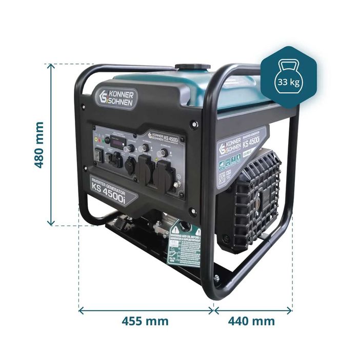 Generator Digital Invertor Konner&Sohnen KS 4500i Putere Max 4,5kW 230