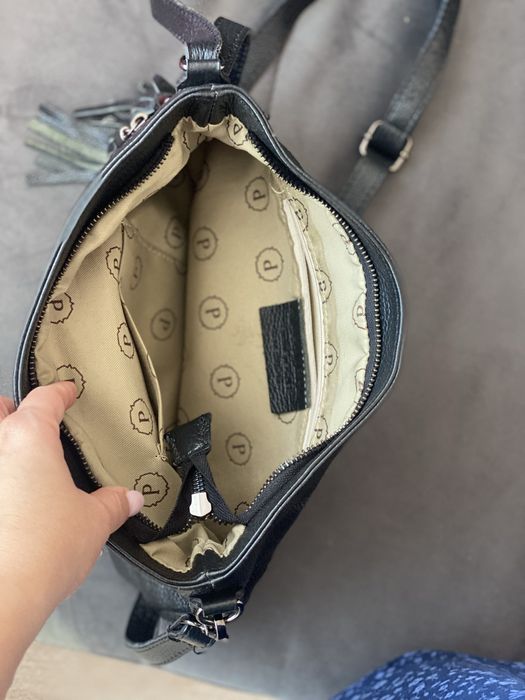 Vand geanta tip postas de piele naturala