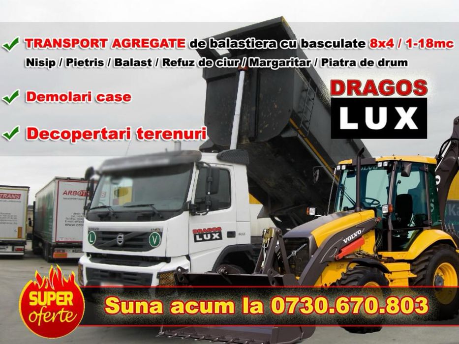 Nisip,balast,pietris,pamant vegetal,piatra drenaj,fosa septica,parcare