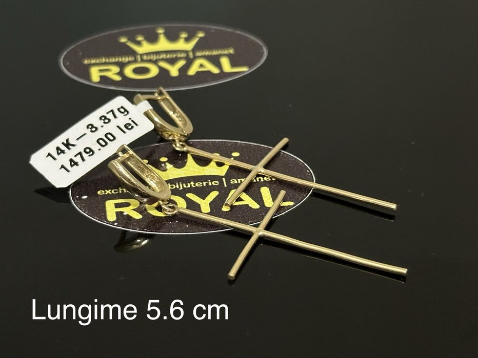 Bijuteria Royal: Cercei aur 14k/3.37 gr