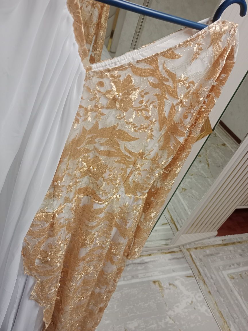 Платье женское золотистый цвет