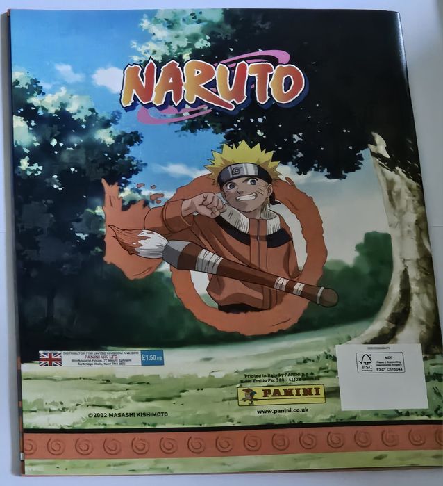 Album Naruto Panini + 19 stickere + Card Editie Limita