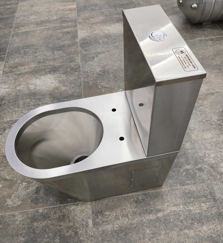 Vas de toaletă din oțel inoxidabil, antivandal, t inox= 1,2 mm