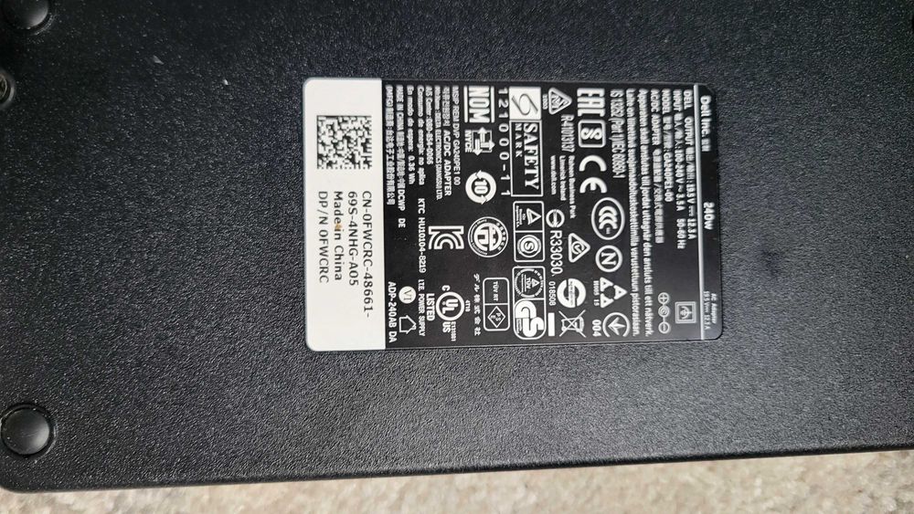 DELL Incarcator 240W  19.5V-12.3A  fuctional