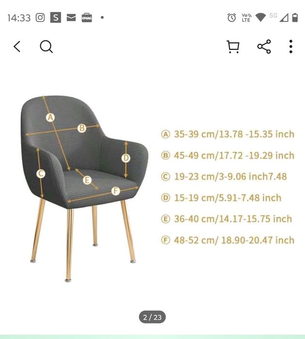 Vând 4 huse pentru scaune de sufragerie