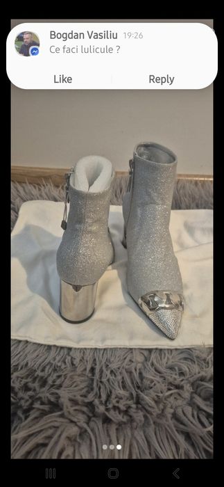Casadei luxury boots – glitter silver, metal tip, size 35, n