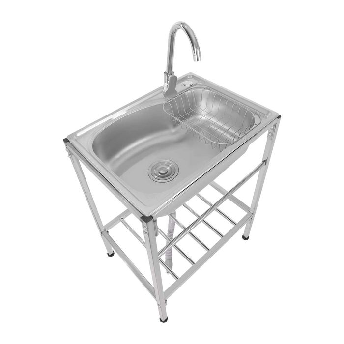 chiuveta inox cu robinet  60x45x75cm uz casnic sau restaurant noua