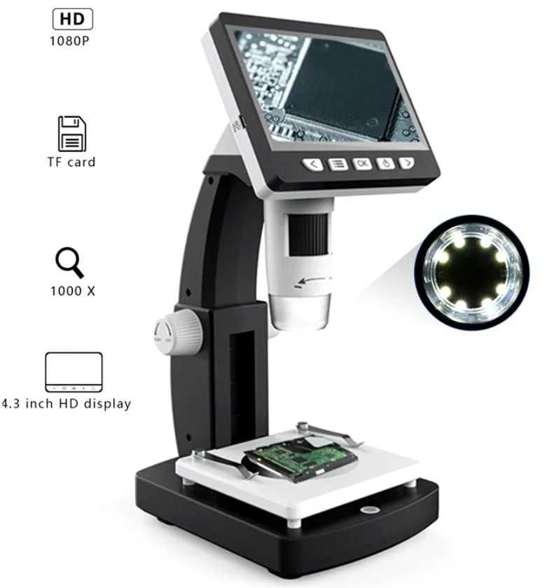 Цифровой микроскоп с ЖК-дисплеем 4,3 дюйма